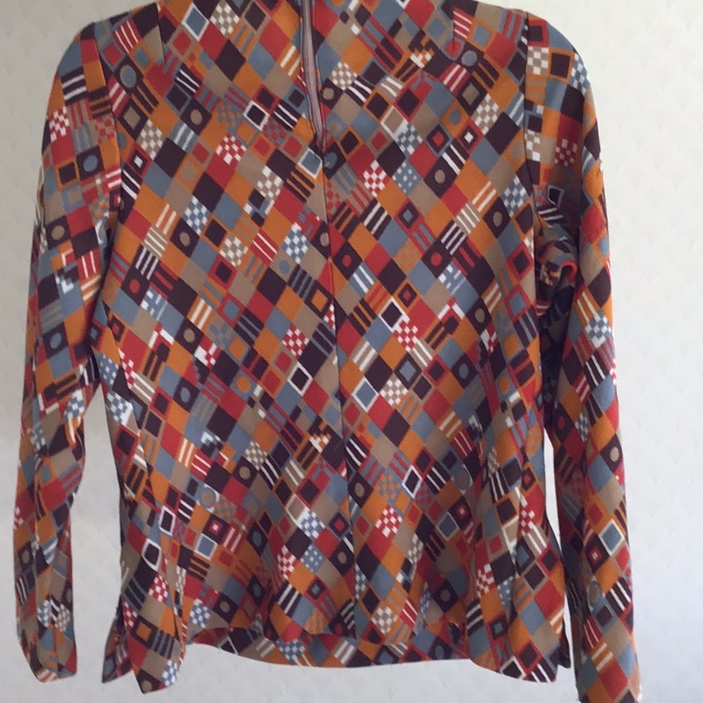 Vintage Handmade Ooak 1970s Turtleneck Top Shirt … - image 3